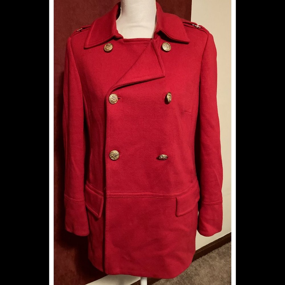 Size Medium INC Red Military Inspired Jacket